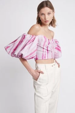 Introspect Off Shoulder Top -Aje 22SU1566 IntrospectOffShoulderTop RIPPLETIEDYE 2