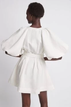 Evermore Belted Mini Dress -Aje 22SU5276 EvermoreBeltedMiniDress IVORY 5