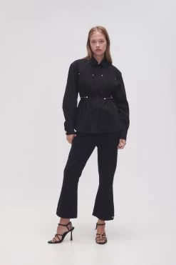 Willa Pearl Pin Denim Shirt -Aje 23AW1022 BLK 3