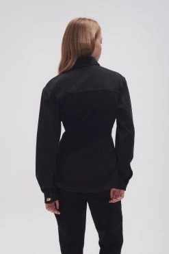 Willa Pearl Pin Denim Shirt -Aje 23AW1022 BLK 6