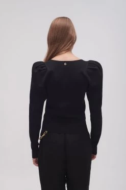 Emma Sweetheart Neck Knit -Aje 23AW1049 BLK 6