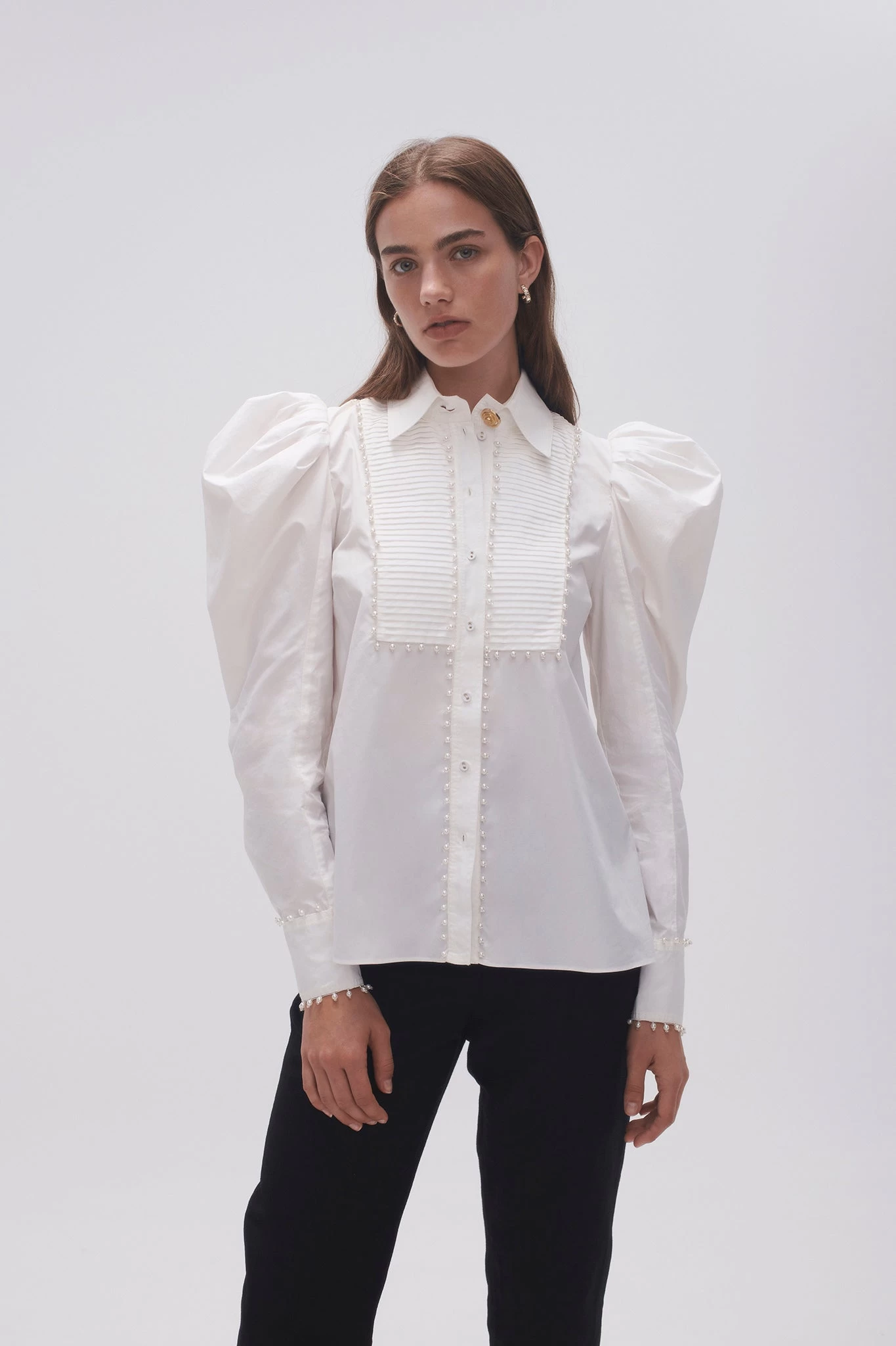 Florence Pearl Trim Blouse 1 Florence Pearl Trim Blouse