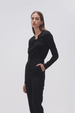 Terrain Metal Ring Long Sleeve -Aje 23AW1121 BLK 3 5f356f75 70e9 45e0 b0e9 61754bf8ec93