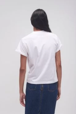 Raymonde Ruched Logo Tee -Aje 23AW1188 WHT HPNK 6