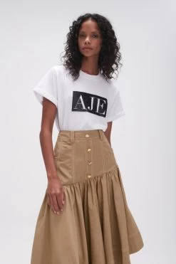 Liberty Beaded Logo Tee 8 Liberty Beaded Logo Tee -Aje 23AW1191 WHT BLK LG 3