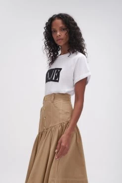 Liberty Beaded Logo Tee 9 Liberty Beaded Logo Tee -Aje 23AW1191 WHT BLK LG 4