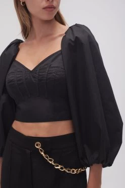 Hester Corsetted Top 10 Hester Corsetted Top -Aje 23AW1205 BLK 4