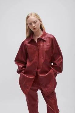 River Vegan Leather Shirt