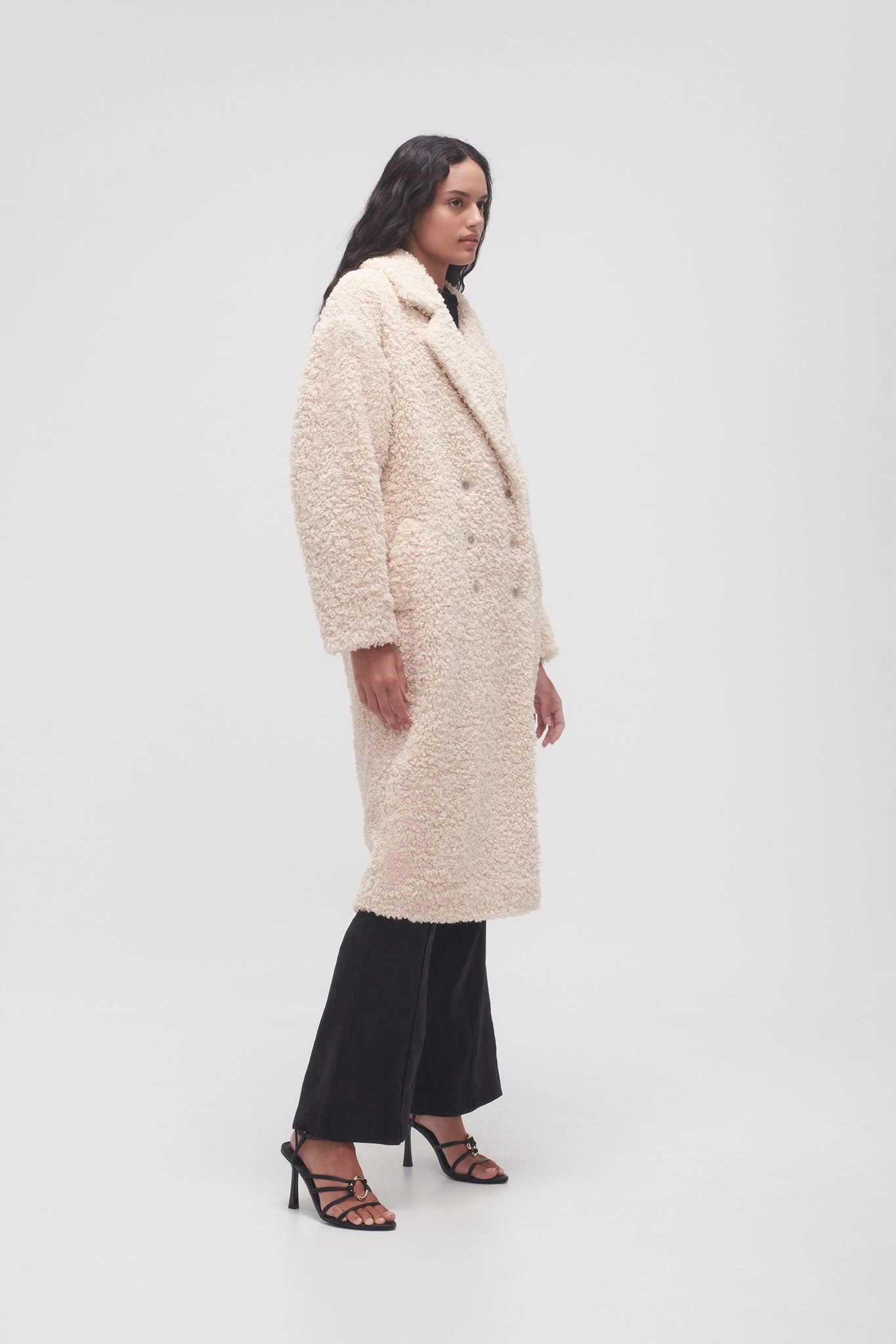 Clover Longline Teddy Coat 5 Clover Longline Teddy Coat - Image 5