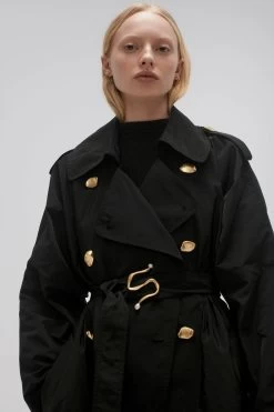 Altitude Trench Coat -Aje 23AW2046 BLK 4