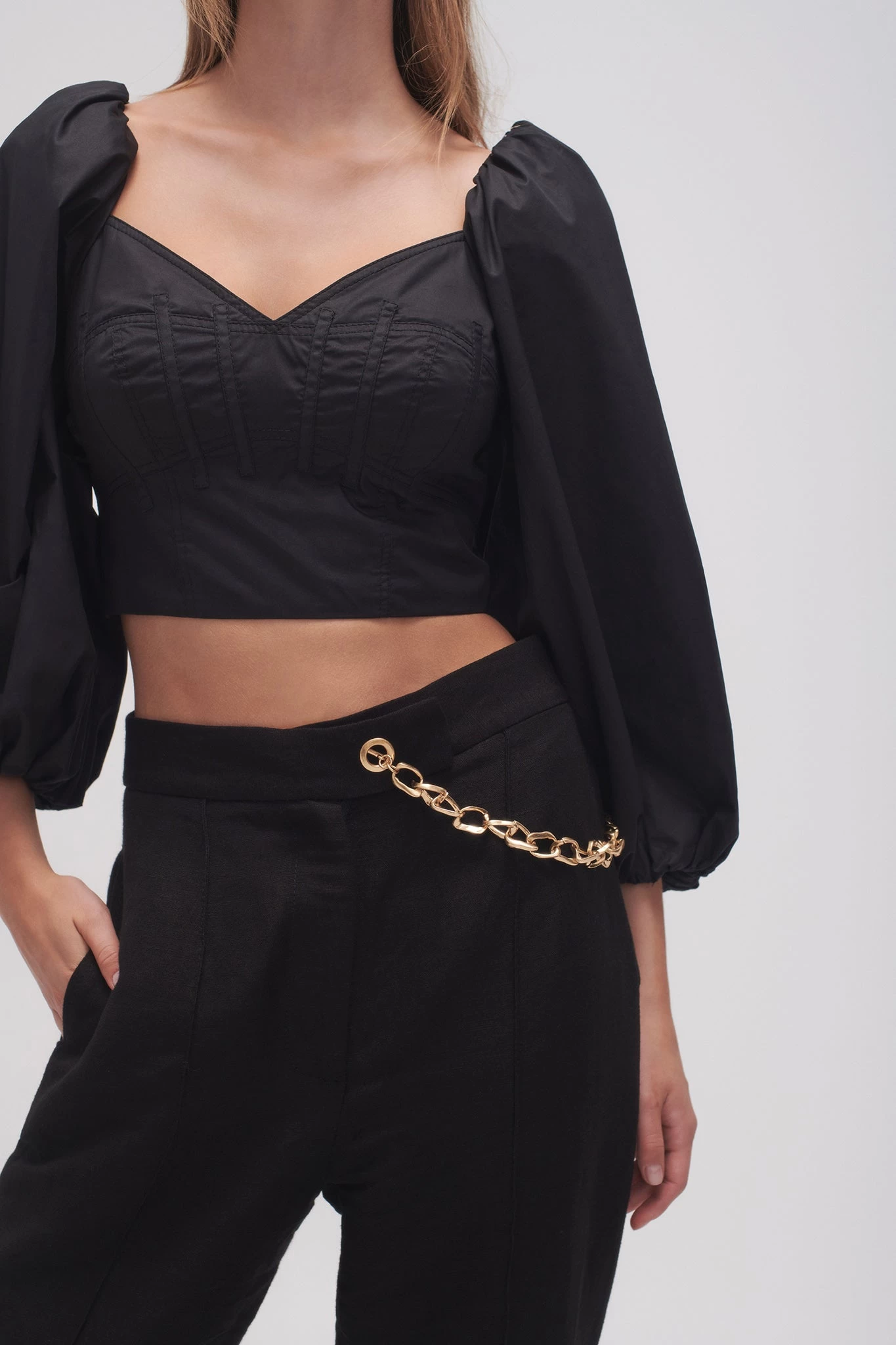 Opal Flared Chain Link Pant 4 Opal Flared Chain Link Pant - Image 4