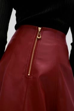 Stanhope Midi Skirt -Aje 23AW4013 MHGNY RED 4