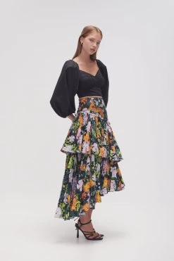 Alice Pleated Asymmetric Midi Skirt -Aje 23AW4051 MDN FLO 3 447dd7e3 6ddc 4051 8ad9 fd4b68dda193