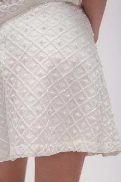 Freya Diamond Pearl Mini Skirt -Aje 23AW4055 IVRY 4
