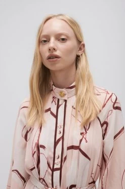 Beatrice Pleated Midi Dress -Aje 23AW5057 WHM DOV 4