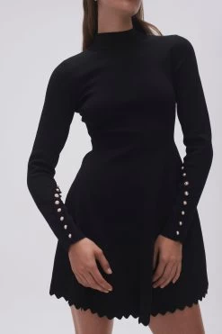 Sylvia Knit Mini Dress -Aje 23AW5113 BLK 6