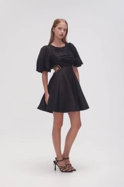 Monica Chain Link Mini Dress -Aje 23AW5117 BLK 1 7cd52bd3 e61d 4c39 b51e 8b1845d5738e