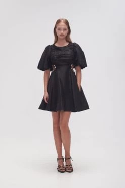 Monica Chain Link Mini Dress -Aje 23AW5117 BLK 3 498250fd 2a33 40cd b81d 021f2c2e026f