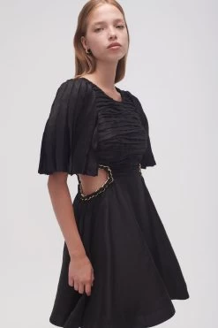 Monica Chain Link Mini Dress -Aje 23AW5117 BLK 4 71fe16d7 0521 4a11 a173 f48d2429b7f4