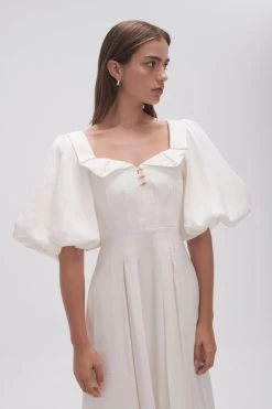 Jessica Frill Midi Dress 10 Jessica Frill Midi Dress -Aje 23AW5181 IVRY 4 37204281 b645 48c7 a110 02f1f4866c9f