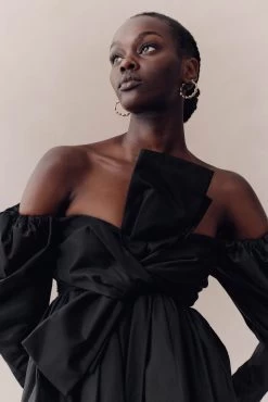 Valentina Bow Midi Dress 13 Valentina Bow Midi Dress -Aje 23AW5188 BLK 7