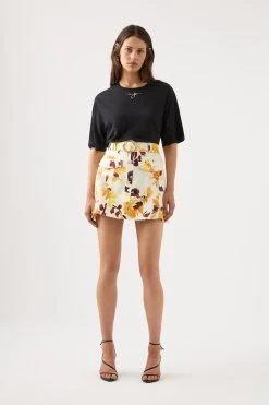 Mira Linen Tee -Aje 23CR1008 BLK 3