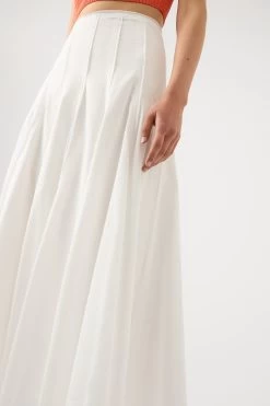 Meadow Panelled Midi Skirt -Aje 23CR4006 IVRY 4