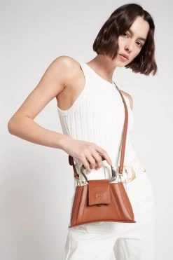 Thea Sculptural Handle Bag -Aje 23CR6004 COFE 6