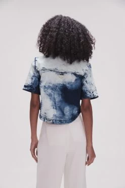 Enigma Denim Cropped Shirt -Aje 23SS1272 TD INDIGO 6