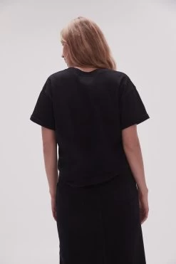 Flossie Embellished Logo Tee -Aje 23SS1274 BLK WHT 6