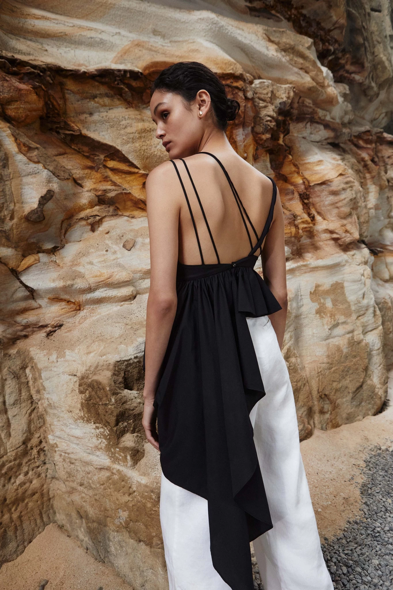 Karina Asymmetric Drape Top 1 Karina Asymmetric Drape Top