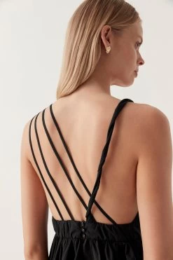 Karina Asymmetric Drape Top 10 Karina Asymmetric Drape Top -Aje 23SS1289 BLK 4