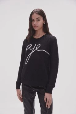 Alma Cornelli Logo Jumper -Aje 23SS1292 BLK IVRY 3