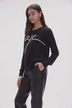 Alma Cornelli Logo Jumper -Aje 23SS1292 BLK IVRY 5
