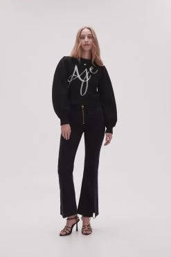 Betsy Logo Jumper -Aje 23SS1293 BLK IVRY 3 2f7a460b d0d3 4972 92ac a6fa206c0a94