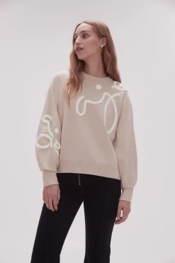 Symbol Calligraphy Knit Jumper