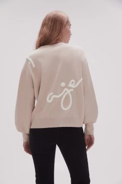 Symbol Calligraphy Knit Jumper -Aje 23SS1298 SAND BGE 6