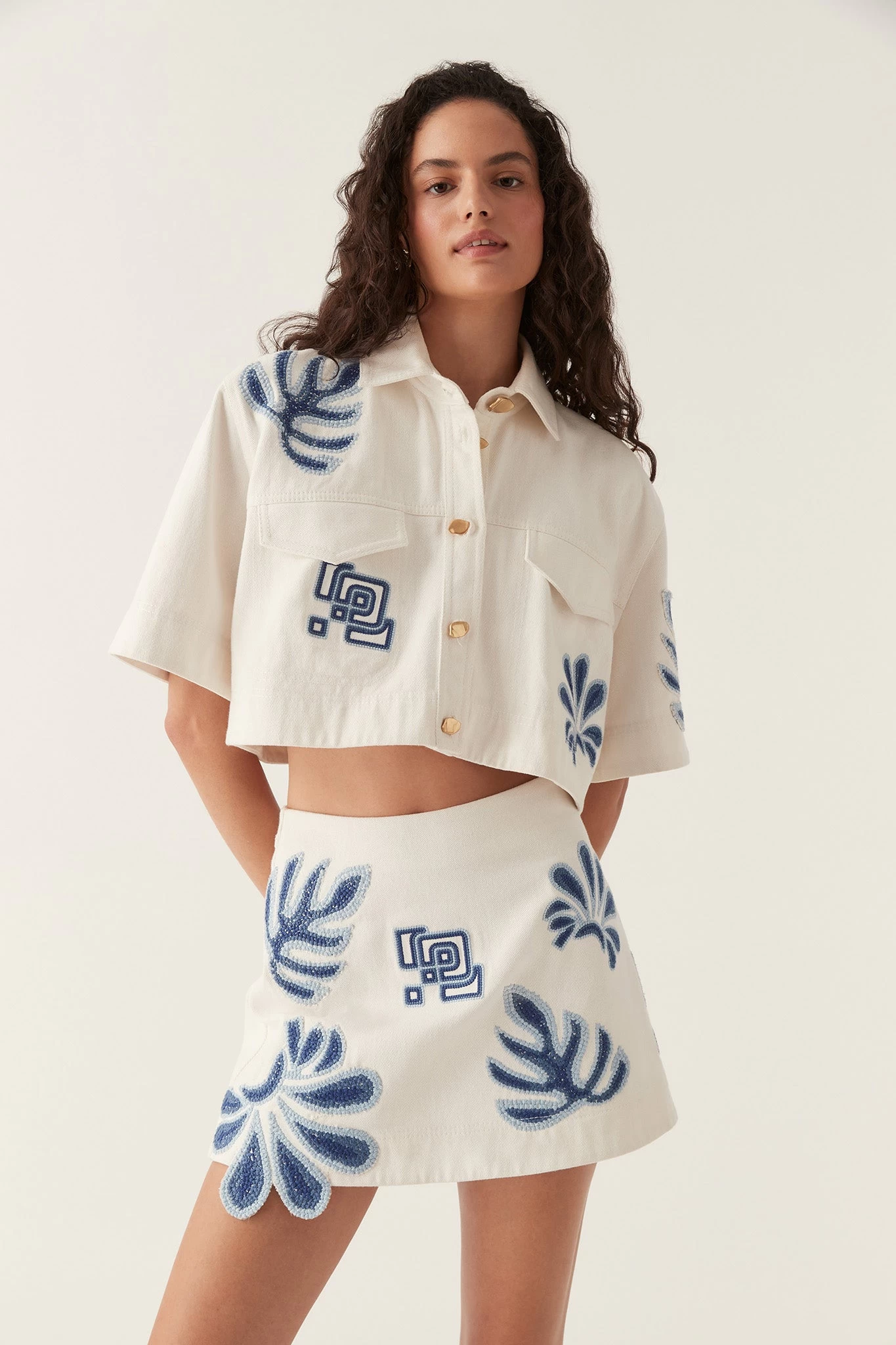 Esprit Embroidered Crop Top 3 Esprit Embroidered Crop Top - Image 3