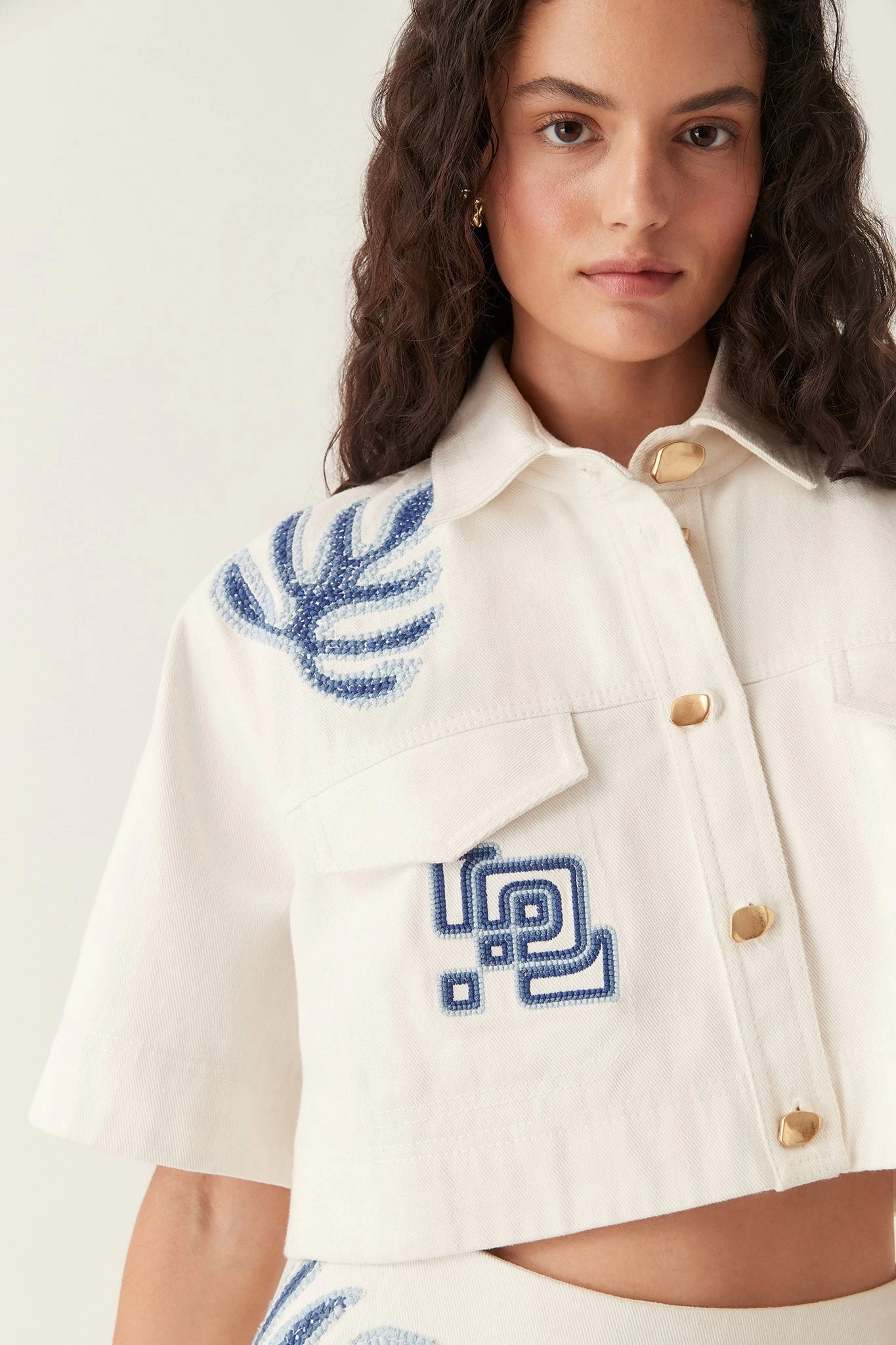 Esprit Embroidered Crop Top 6 Esprit Embroidered Crop Top - Image 6