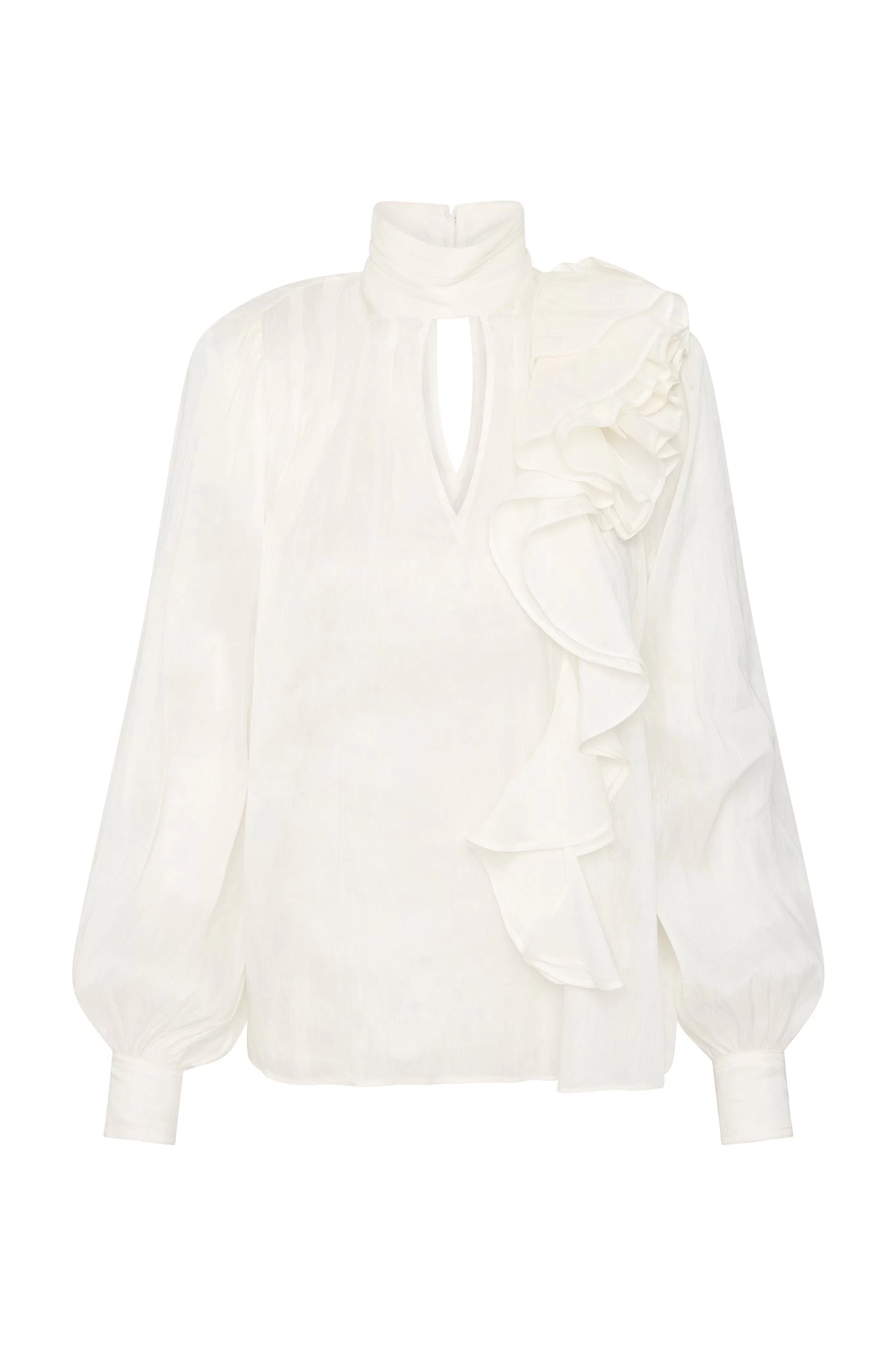 Aura Frilled Tie Blouse 2 Aura Frilled Tie Blouse - Image 2
