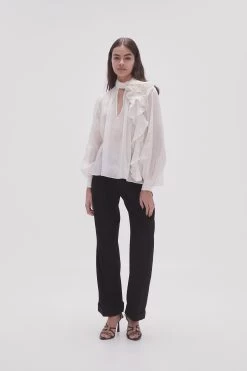 Aura Frilled Tie Blouse 11 Aura Frilled Tie Blouse -Aje 23SS1309 IVRY 3
