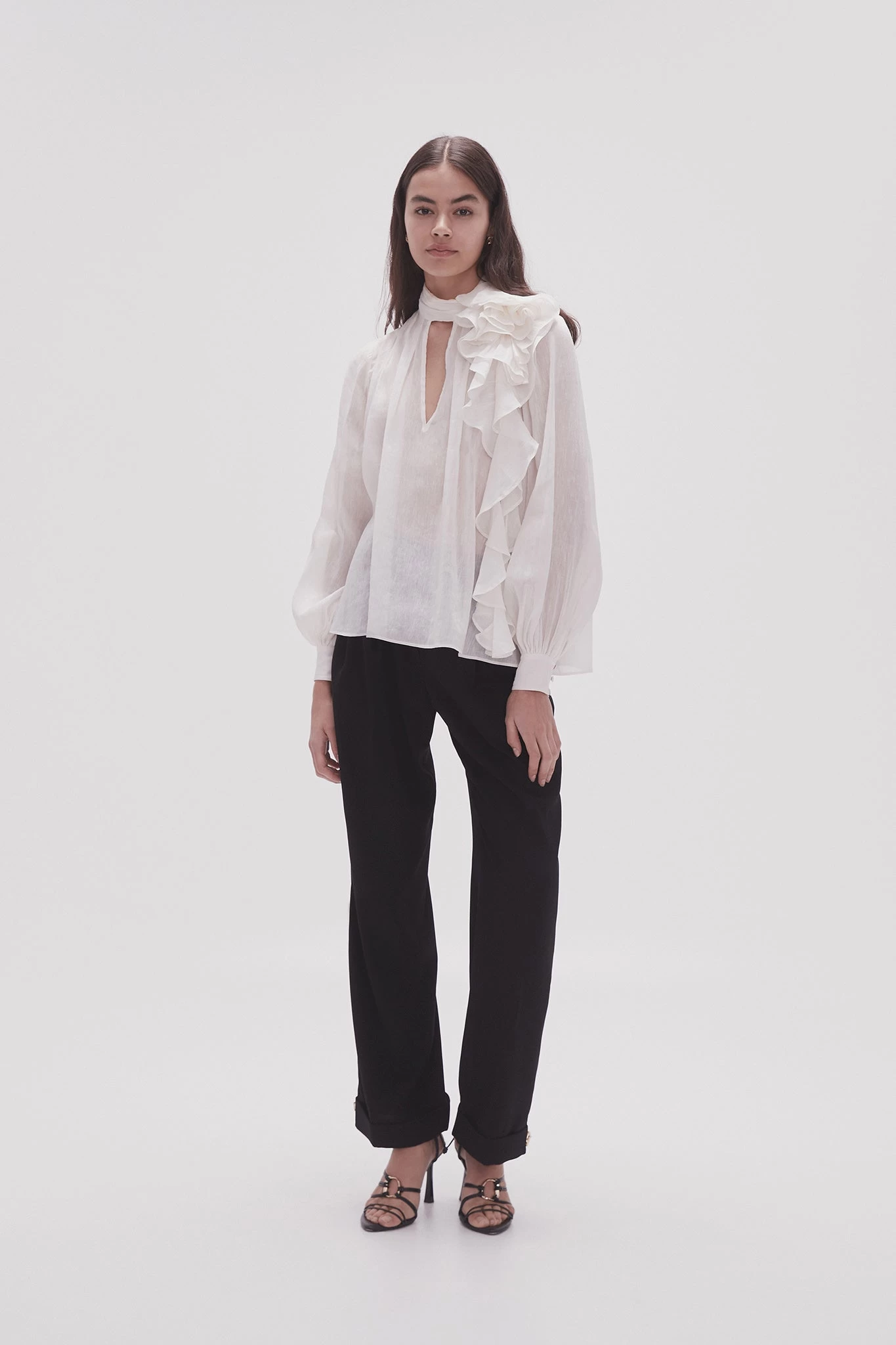 Aura Frilled Tie Blouse 5 Aura Frilled Tie Blouse - Image 5