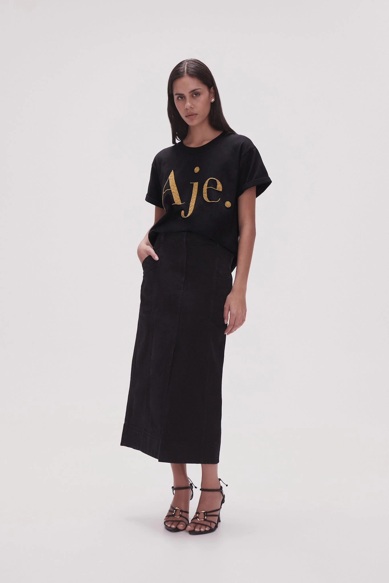 Ella Embellished Logo Tee 3 Ella Embellished Logo Tee - Image 3