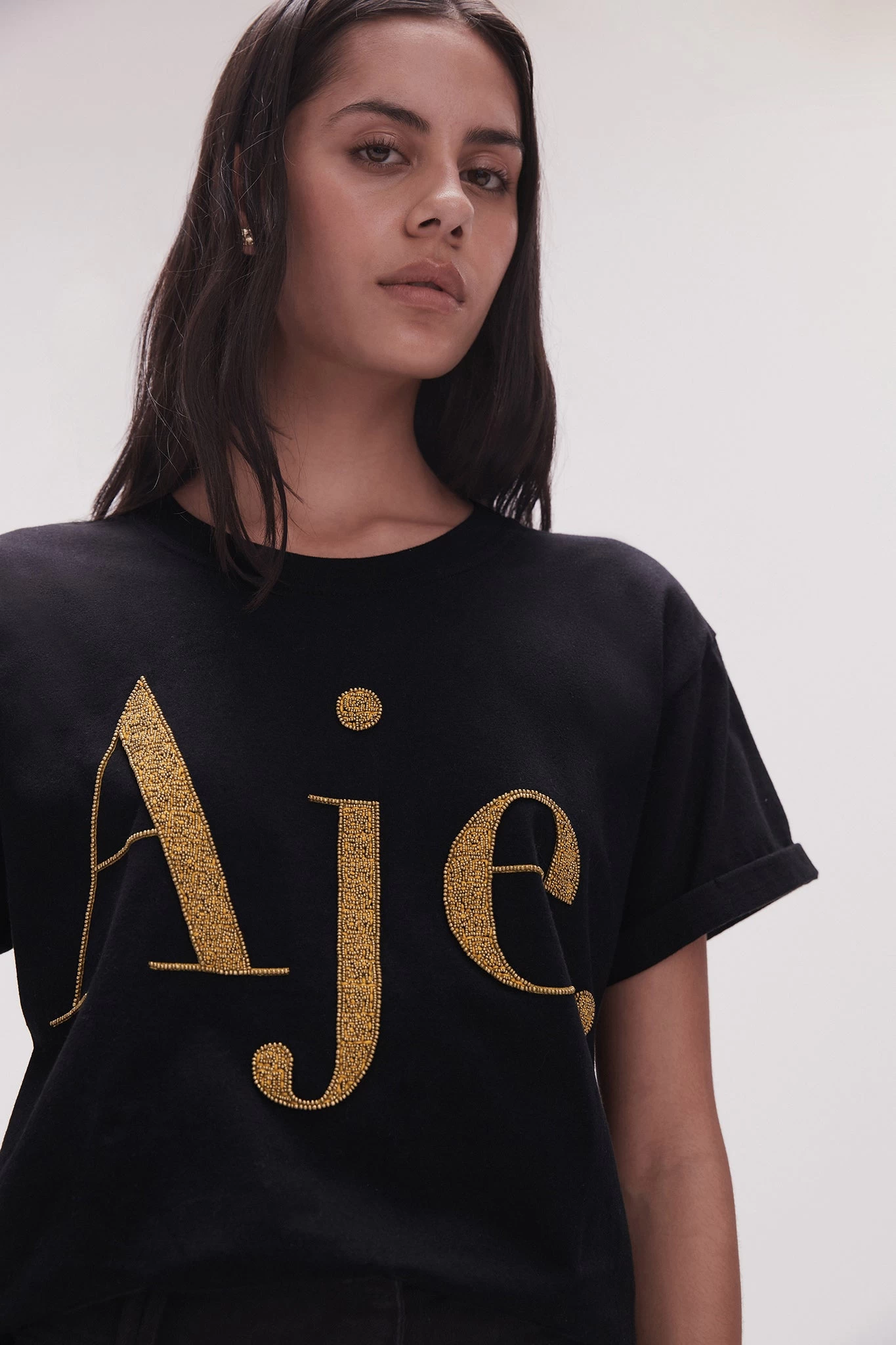 Ella Embellished Logo Tee 4 Ella Embellished Logo Tee - Image 4