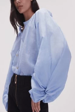 Violet Knot Sleeve Blouse 9 Violet Knot Sleeve Blouse -Aje 23SS1333 LT SKY BLU 4