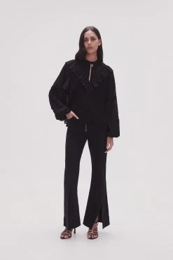 Robyn Pleated Blouse -Aje 23SS1349 BLK 3