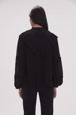 Robyn Pleated Blouse -Aje 23SS1349 BLK 6