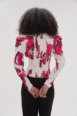 Whimsical Plunge Top -Aje 23SS1353 FALLINGFL 101