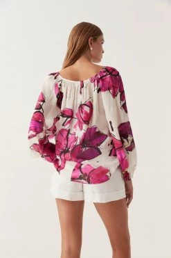 Freda Billow Blouse 11 Freda Billow Blouse -Aje 23SS1356 FALLING FL 6