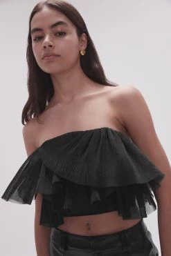 Elsie Pleated Bustier -Aje 23SS1362 BLK 4
